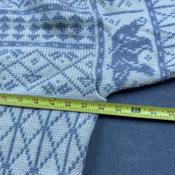 Vintage Oslo Sweater Shop Womens Sweater Medium 42 Fair Isle Wool Polar Bear - Picture 12 of 15